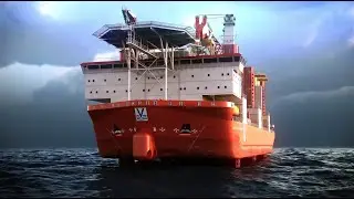 MPI jack-up animation - installing underwater foundations