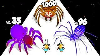 Spider Eat Run Insect Evolution (SPIDER EVOLUTION 3D) New Satisfying ASMR Gameplay 1000 Levels