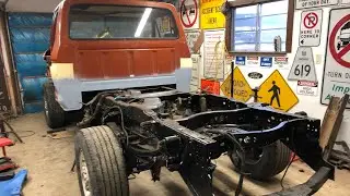 78 F250 DENTSIDE ON 2006 6.0 POWERSTROKE FRAME FIREWALL INSTALL
