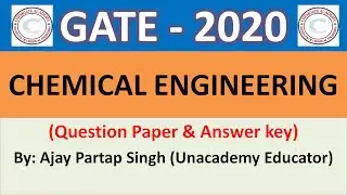 GATE 2020 Chemical Question Paper & Answer key