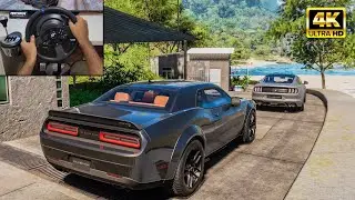 Dodge Challenger SRT Hellcat & Ford Mustang GT | TDU Solar Crown | Thrustmaster T300RS Gameplay