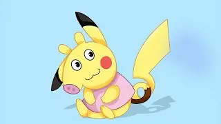 Pok&eacute;mon Fusion Pikachu + Peppa Pig | Cartoon Art