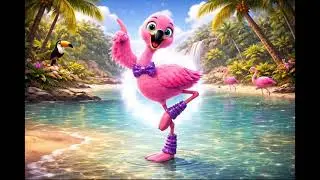 Freddy the Flamingo 🦩🪩 | Kids Dance Song 🎶 | Spin, Jump & Clap 🕺👏