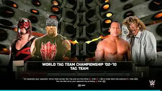 WWE 2K25: Kane & Undertaker vs. The Rock & Mankind: World Tag Gold