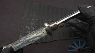 BURN Knives Italian D/A OTF Flamed Titanium / Giraffe Bone
