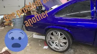 Ultra leather seats in a Chevy Nova on rucci wheels