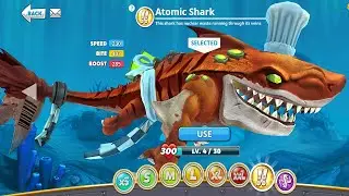 Hungry Shark World - Atomic Shark Unlocked Bigger, Stronger & Faster - Android Gameplay