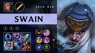 Swain Mid vs Azir - NA Grandmaster Patch 25.24