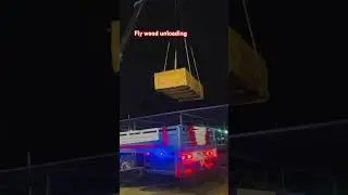 #fly wood unloading with truck #viralvideo