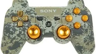 Geniusmods PS3 Master Mod с золотыми металлическими джойстиками и кнопками-пулями, камуфляжным модифицированным контроллером