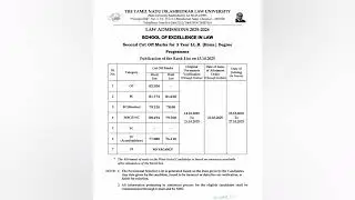 Hons second counseling Vandachi / 3 years LLB hons / law admission update 2025 #tndalu #lawschool