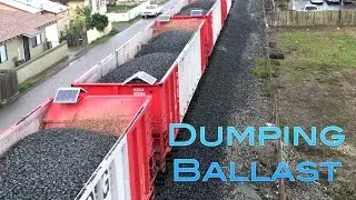 Herzog Ballast Train - Guadalupe to Oceano - Dumping Ballast