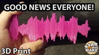 3D Printed Audio Waveform Project