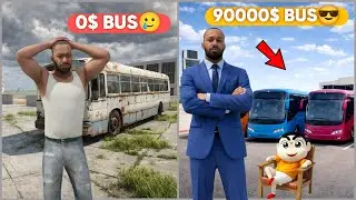 FRANKLIN UPGRADED OLD BUS AND BECOME A RICH BUS DRIVER IN INDIAN BIKE DRIVING 3D - GTA V GAME