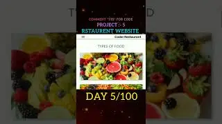 Day 5 Restaurant Website 🍽🍴 || 100 Day 100 Projects || codewithamitj ||