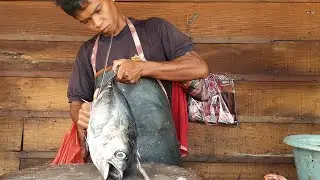 Wow It's Really Incredible Super Fast Cutting of Tuna - Cutting Fish Skill