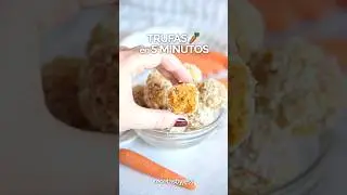 TRUFAS de ZANAHORIA y COCO 🥕🧡 #postresfaciles #receta #recetassaludables