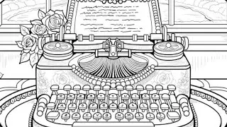 Color by Number Vintage Typewriter ASMR-Inspired Focus Loop PBN Coloring Book #PaintbyNumbers