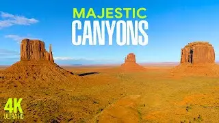 Majestic Canyons - Natural Wonders of the World - 4K Scenic Aerial Views + Relaxing Music