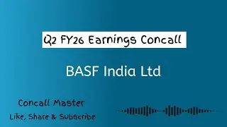 BASF India Concall For Q2 FY26 Earnings | BASF India Conference Call 