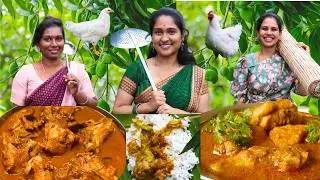 Village Style Chicken Sambar 😍 | Traditional Koli Saaru Cooking in Nature