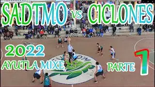 B&aacute;squetbol.  SADTMO vs CICLONES.  Parte  1. Ayutla Mixe Oaxaca ,  enero  2022.