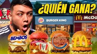 Probando LAS HAMBURGUESAS más CARAS | KFC VS MCDONALS VS BEMBOS VS BURGER KING