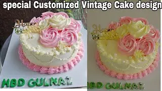 6-Minute Classic Rose Cake Decoration Tutorial&mdash;Perfect Results!Elegant Vintage Rose Cake#vintagecake