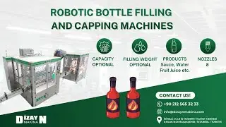 Robotic Bottle Filling and Capping Machine📍 Robotlu Şişe Dolum Ve Kapatma Makinası📍