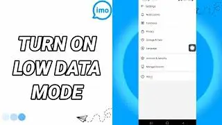 How To Turn ON Low Data Mode On Imo App