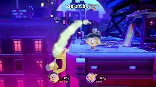 Nickelodeon All-Star Brawl Lincoln vs CatDog (Rooftop Rumble)