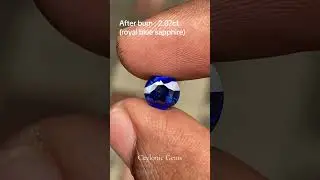 Transformation 😎💎 geuda to blue sapphire at heat #gemstone #geuda #sapphiregemstone