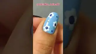 💙💅Easy nail art at home #flowernaildesign #glambynisa  #nailart #nails #ytshorts #shortsfeed