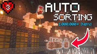 I built a Copper Golem Sorting System inside ISENGARD in Minecraft Hardcore