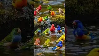 viral_birds.ai6hStunning Colorful Birds Enjoying a River Bath#ColorfulBirds#youtubeshorts #song