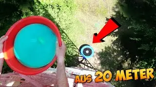 Was passiert wen man RIE&szlig;EN ANTISTRE&szlig; aus 20 m H&ouml;he auf einen Trampolin Wirft ?😱😨 / Timon Show