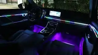 10 in 1 Car LED Acrylic Light Strip RGB Symphony Auto Interior Strip Light