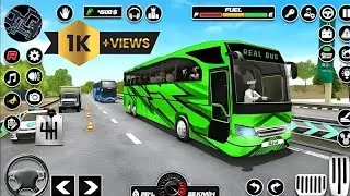 U K Couch Bus Driving Game 3d - The bus is driving in the storm - Bus Game Android gameplay 