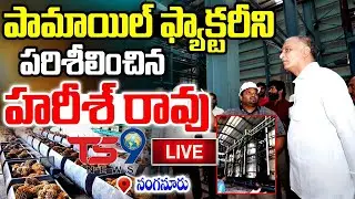 Harish Rao Inspects Palm Oil Factory At Narmetta, Nanganur || TS9 NEWS