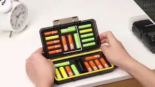 Portable AA AAA 18650 Battery Storage Organizer Holder Durable Hard
