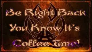 Paws Of Aries Coffee Time BRB Purple Glitch