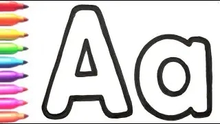 Learn Alphabet A-Z Capital and Lowercase Learn Colors| Happy Joy Art