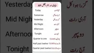 Short English Sentences With Urdu Translate #english #learnenglish #learn