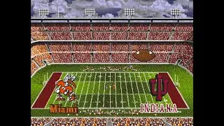Sega Genesis - 🏈 College Football 97' USA - National Championship #1 Indiana vs #10 Miami