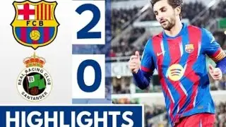 Racing Santander vs Fc Barcelona 0 - 2 All goal & highlights| copa del rey 2026