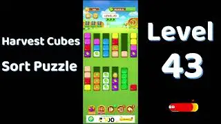 Harvest Cubes Sort Puzzle Level 43 Walkthrough 🌽🧠 | Relaxing Sort Game | Go Answer