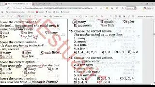 YENI TOPLU(2025) 11ci sinifQuantifiers test izahı 1-50