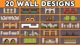 20 Must Know Minecraft Wall Designs! (Tutorial)