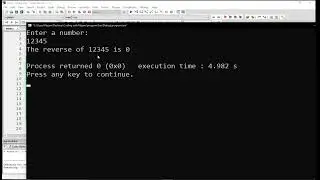 Reverse Number Program in C | C Language Tutorial - English