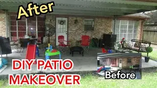 *NEW* DIY BACK PATIO MAKEOVER ON A BUDGET | CLEAN AND DECORATE WITH ME
